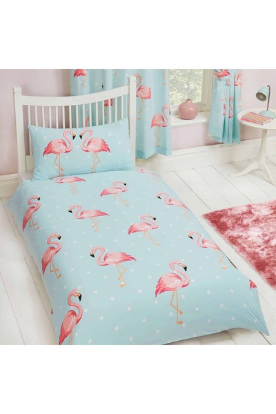 Catherine Lansfield Lenjerie de Pat Flamingo - Pink World, pentru copii, adolescenți și adulți