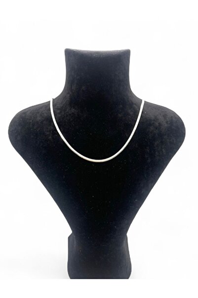 ASİL SİLVER ONLİNE 925 Ayar Gümüş 2,4 mm İtalyan Balık Sırtı Yılan Model Koly...