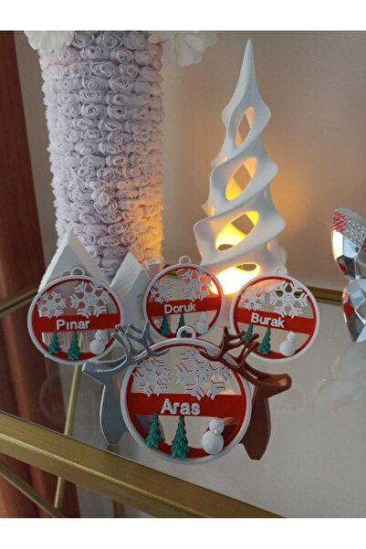 smilechild زينة شجرة عيد الميلاد، يمكن كتابة اسمك الخاص عليها، 7 سم، يمكن طبا...