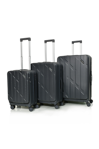 MORANO 3-piece durable and lightweight travel bag, 4-wheel spinner suitcase with numbered security lock