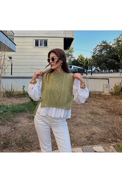 Store Yandan Bağlamalı Örgü Süveter