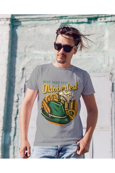 MVRDAR Unisex 100% cotton T-shirt with Oktoberfest, beer and alcohol motifs