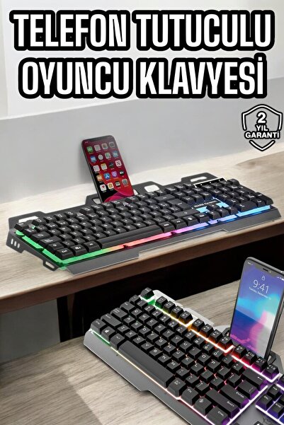 Genel Markalar Klavyesi Q Klavye RGB Işıklı Mouse Hediyeli