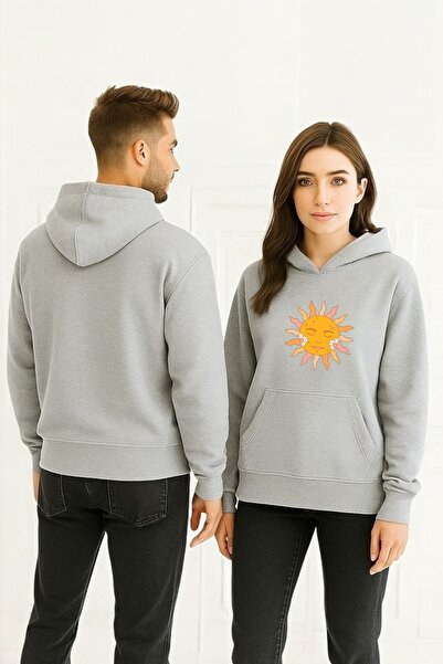 ArtYus Sun Yellow Sun Colorful cu imprimeu cu glugă Swea tricou