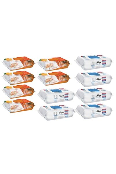 Sleepy Set Igiena 12 x Sleepy, 6 x Servetele Umede 120buc Orange, 6 x Easy Cl...