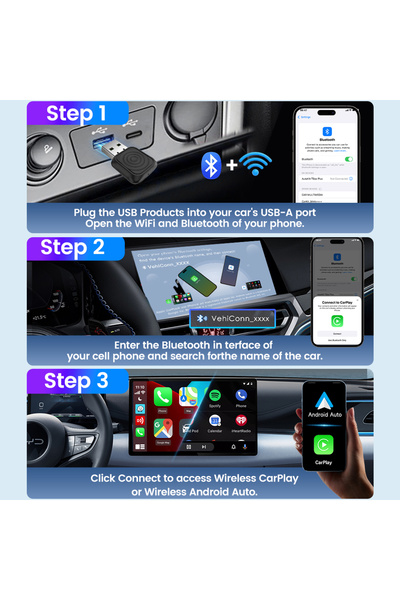 carlinkit محول كار بلاي لاسلكي صغير للغاية
