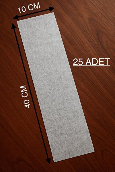 TELASTAR 65 gr Kağıt Tela Beyaz SERT (10CM * 40CM) 25 ADET Yaka - Manşet - Gömlek - Çanta Telası