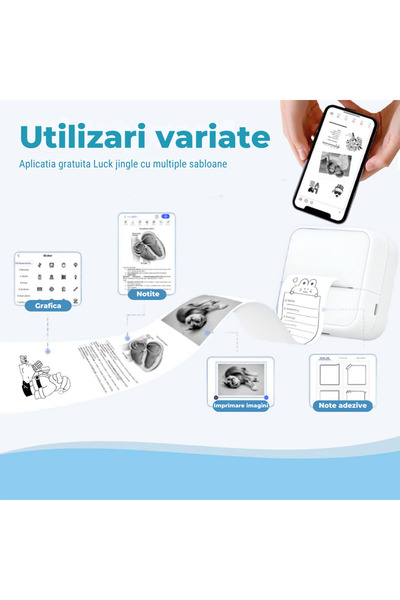 OEM Mini portable thermal printer, Bluetooth, iOS/Android compatible