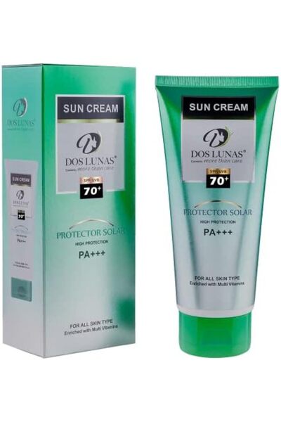 DOS LUNAS Cosmetics كريم واقي من الشمس مقاوم للماء بعامل حماية من الشمس 70+ م...