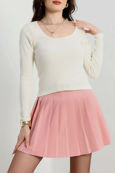 ZENGEZUR MALL YZLAL Μπλούζα Καμιζόλα με λαιμόκοψη U Λευκή A132 (182245) (Μέγε...