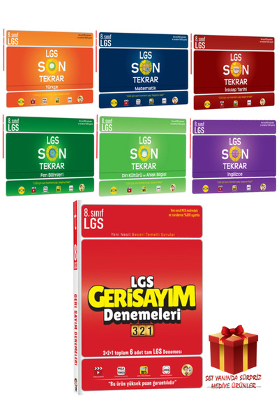 Tonguç Yayınları 8. Sınıf LGS Son Tekrar Türkçe+Matematik+İnkılap+Fen+Din Kül...