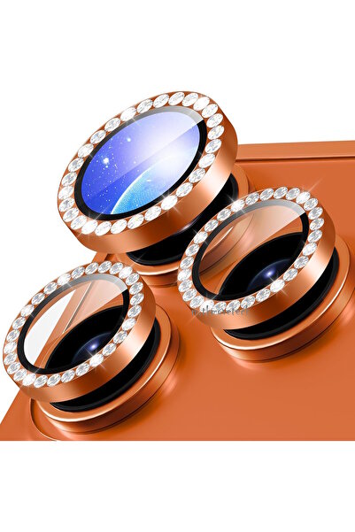 m.tk moveteck iPhone 17 Pro & iPhone 17 Pro Max Uyumlu Kamera Koruma Taşlı Le...