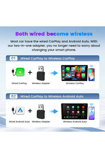 carlinkit محول كار بلاي لاسلكي صغير للغاية