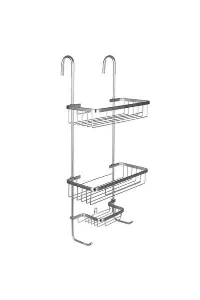 KESNUP Raft de baie, 3 rafturi, oțel inoxidabil, 63x14x28 cm
