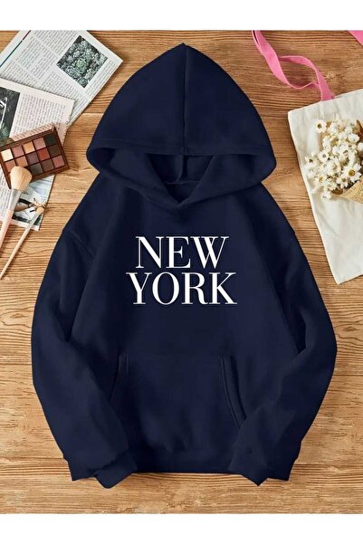 tkn your style Φούτερ με κουκούλα Unisex New York με σχέδιο εκτύπωσης Trend O...