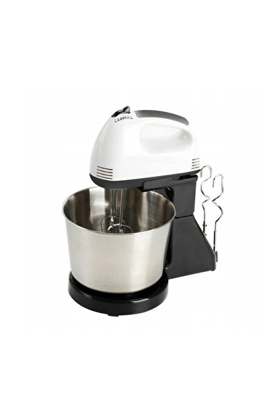 cheffinger Hand mixer with stand and bowl CF-MXIB2, 300 W, 7 speeds, stainless steel, white/silver/black