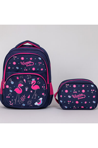 çantavizyon Set rucsac pentru școală primară cu nutriție pentru fete, albastr...