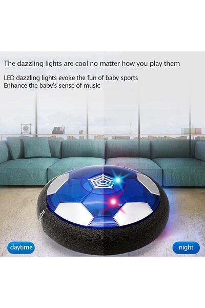 IQTENA Hover Football Toy with LED Lights and Foam Bumper for Kids, Rechargeable and Indoor Suitable