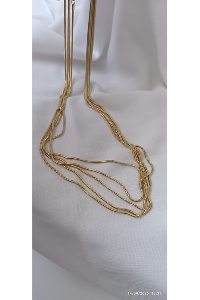 ARİ TAKI Italian Basic Gold Steel Necklace