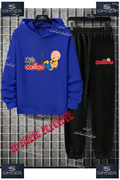 SS SİNSER Παιδικό Unisex Σετ Φόρμας με Κουκούλα "CAILLIOU LOGOLU KEDI ILE" με...