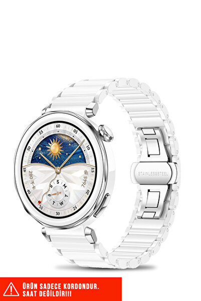 Nezih Case Huawei Watch Gt6 41mm / Gt5 41mm / Gt5 Pro 42mm / Gt4 41mm Uyumlu Paslanmaz Çelik Metal Kordon 18mm