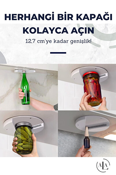 alastore Dolap Altı Konserve Kavanoz Şişe Açacağı Kavanoz Kapağı Açma Aparatı