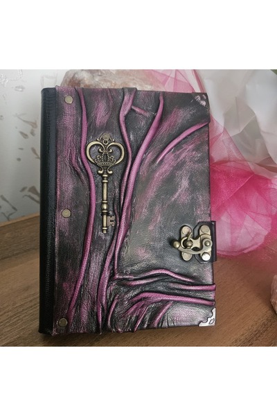 Legend Deri دفتر ملاحظات مصنوع يدويًا من الجلد الطبيعي بتأثيرات مميزة مع شكل ...