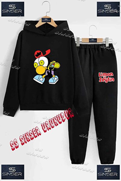 SS SİNSER Детски унисекс комплект с качулка и спортен панталон „ZEYTIN SCHOOL...