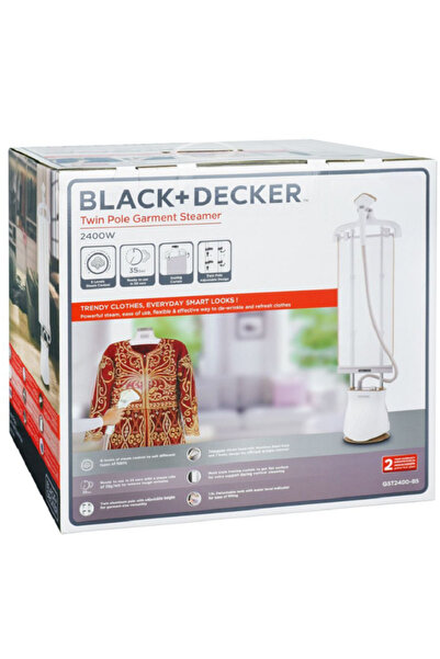Black&Decker Twin Pole Garment Steamer, 2400W,