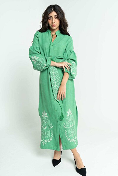 DALYDRESS Women's Floral Long Dress with Waist Belt