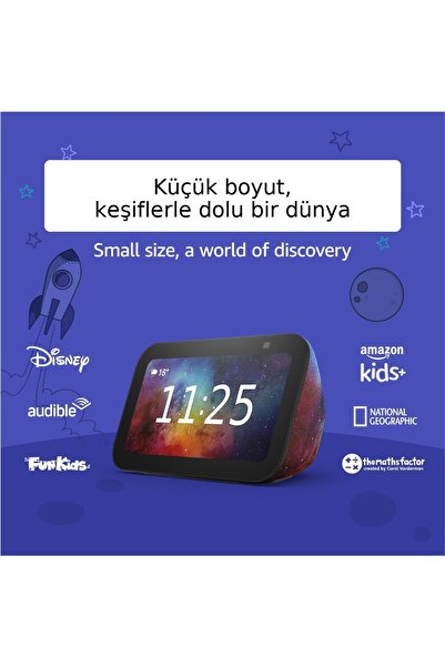 Echo Show 5 Kids Akıllı Asistan| Alexa Destekli | 1 Yıl Amazon Kids+ | Galaxy...