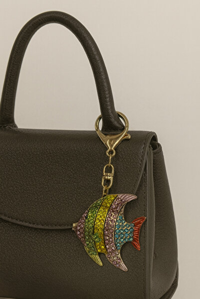 MD Moda Accessories Colorful Stone Tropical Fish Keychain