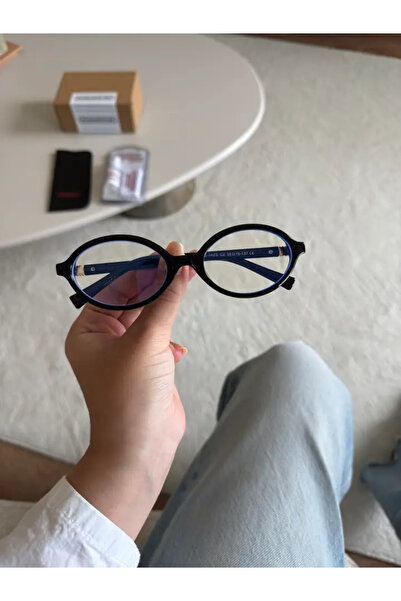 RoseandRoses نظارات Meux بتصميم دائري بيضاوي الشكل وواقية من الضوء الأزرق بال...