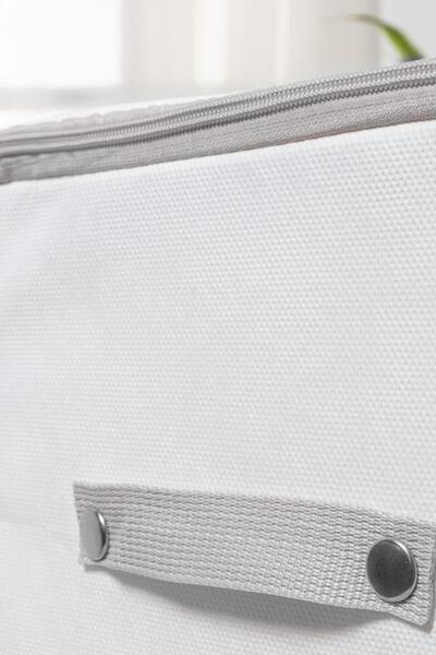 Madame Coco Flower Pattern Printed Bucket - White/Grey - 64X41X35 cm