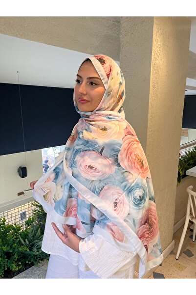 Ahsenhijab Retro Desen Pamuk Soft Şal Romantik Seri