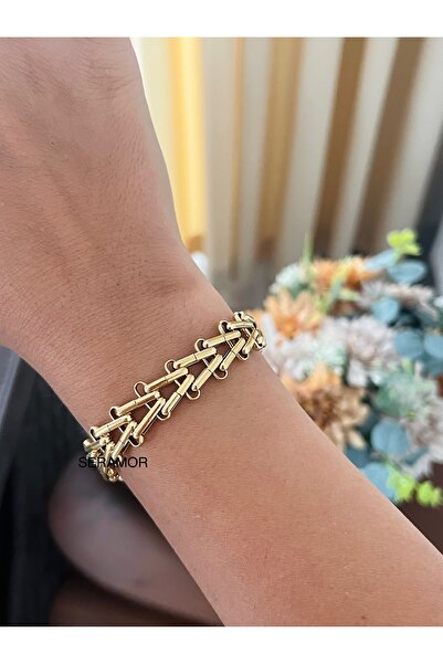 SERAMOR سوار سلسلة مثلثية من الفولاذ المقاوم للصدأ