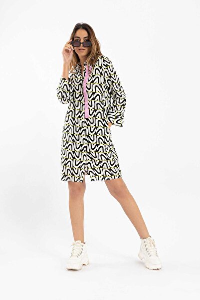 CARINA Women's Short Zip Button-Front Dress