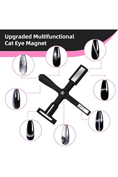 İthalSepeti 1 Adet Siyah Kedi Gözü Oje Mıknatıs ( Magnet )