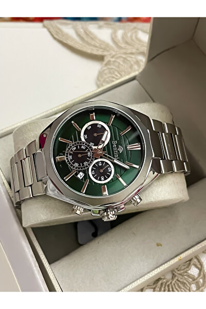 Bentini YENİ SEZON GÜMÜŞ RENK ÇELİK KORDON ERKEK KOL SAATİ BABALAR GÜNÜ HEDİYESİ SEVGİLİLER GÜNÜ