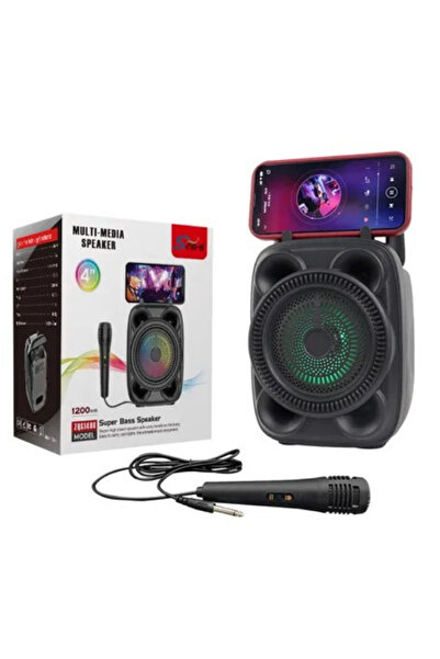GoBant Rgb Işıklı Mikrofonlu Bluetooth Hoparlör Speaker TELEFON STANDLI