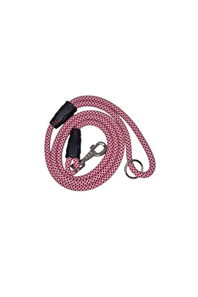 moonparacord Dog Walking Rope 10 mm Red White