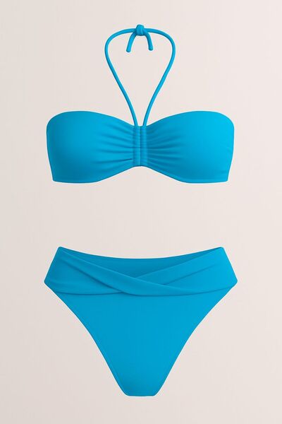 DEEP BEACH Straplez - twist bikini takım
