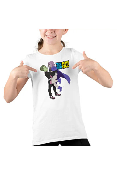 OEM Teen Titans Go Kids T-Shirt Beast Raven Fanart Girls