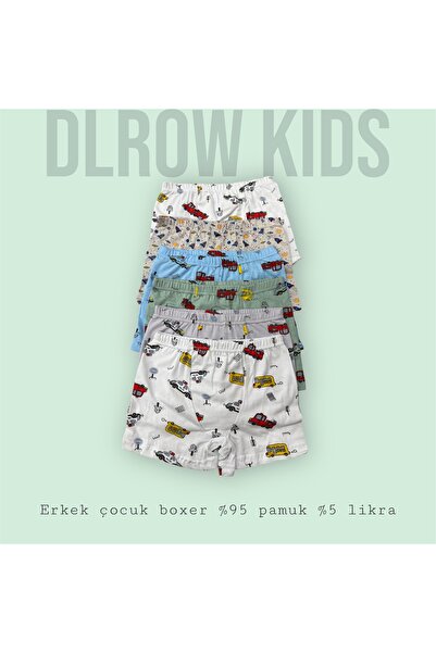 DLROW Boy's 6-Pack Patterned Boxer