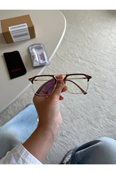 RoseandRoses نظارات أورلاندو للحماية من الضوء الأزرق باللون البني