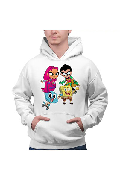 OEM Hanorac Barbati Tineri Titani Gumball SpongeBob Robin Starfire