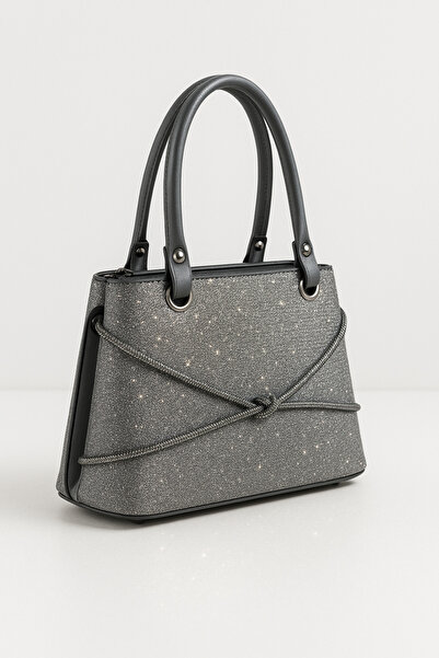 MOLDİVA Silvery Evening Bag for Weddings and Special Occasions, Small Size, Multi-Compartment, Gift-Worthy, Stylish.