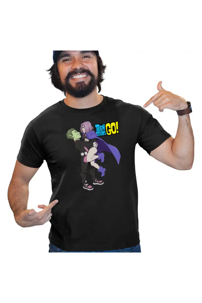 OEM Men's T-Shirt Beast Raven Fanart Teen Titans Go Titans