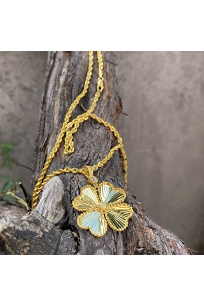 DİLEK KUYUMCULUK Altın yonca kolye