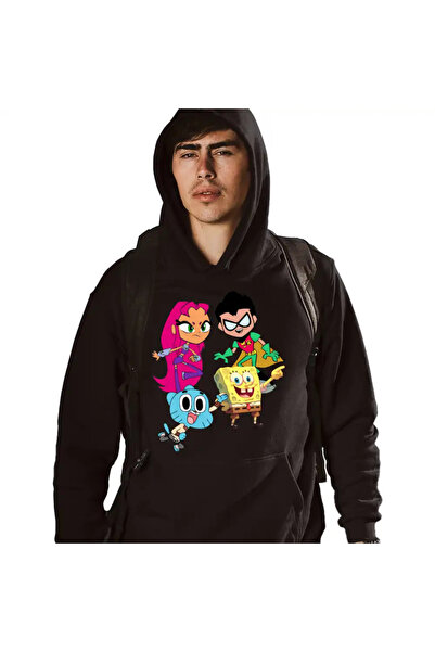 OEM Hanorac Barbati Tineri Titani Gumball SpongeBob Robin Starfire